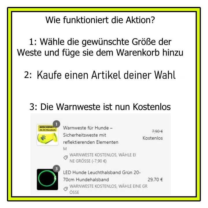 Warnweste für Hunde – Sicherheitsweste mit reflektierenden Elementen - Fellando