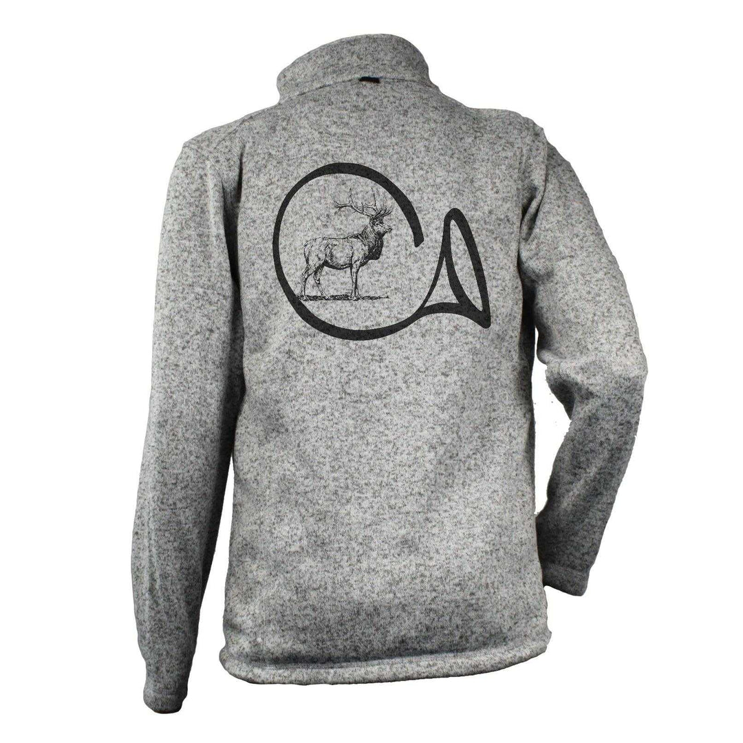 Hirsch - Strick-Fleecejacke