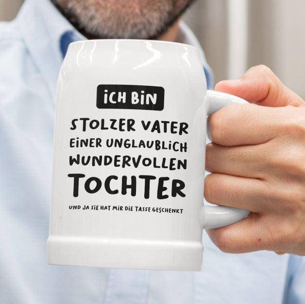 Ich bin stolzer Vater einer wundervollen Tochter - Bierkrug 250ml