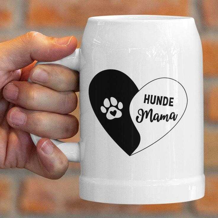 Hunde Mama Ying Yang Herz - Bierkrug 250ml