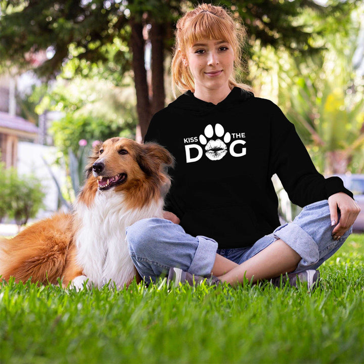 Hoodie - "Kiss the Dog" Kussmund "O" ohne Kralle