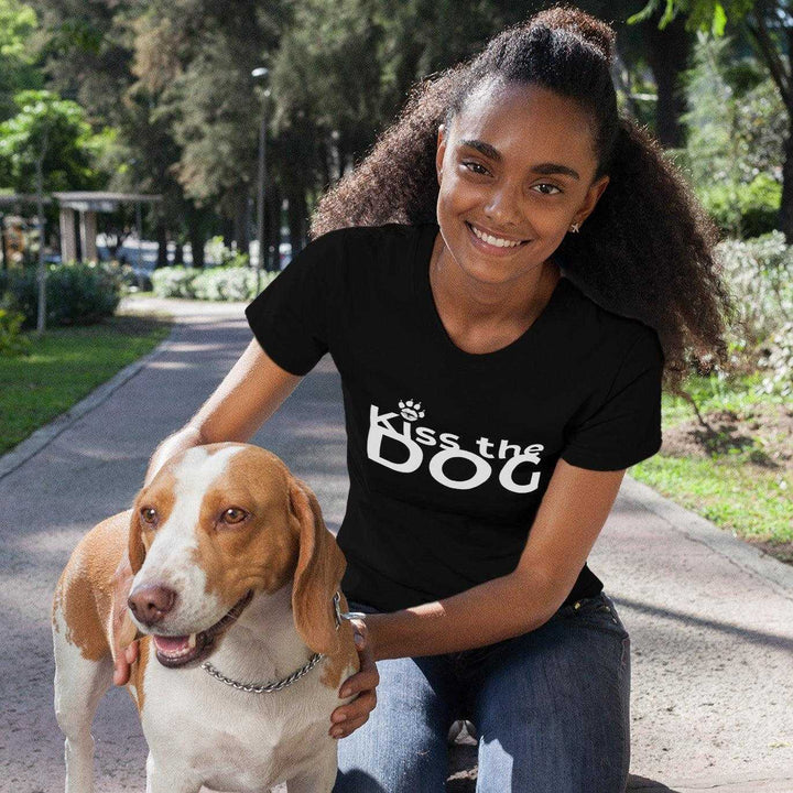 T-Shirt - "Kiss the Dog" Kussmund "i Punkt" mit Kralle