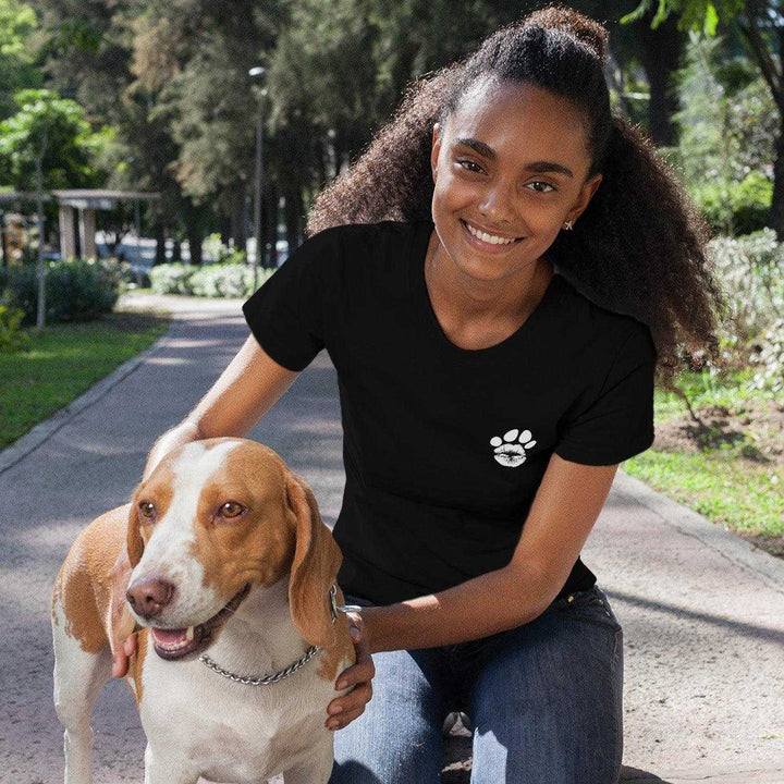 T-Shirt - "Kiss the Dog" Kussmund klein ohne Kralle