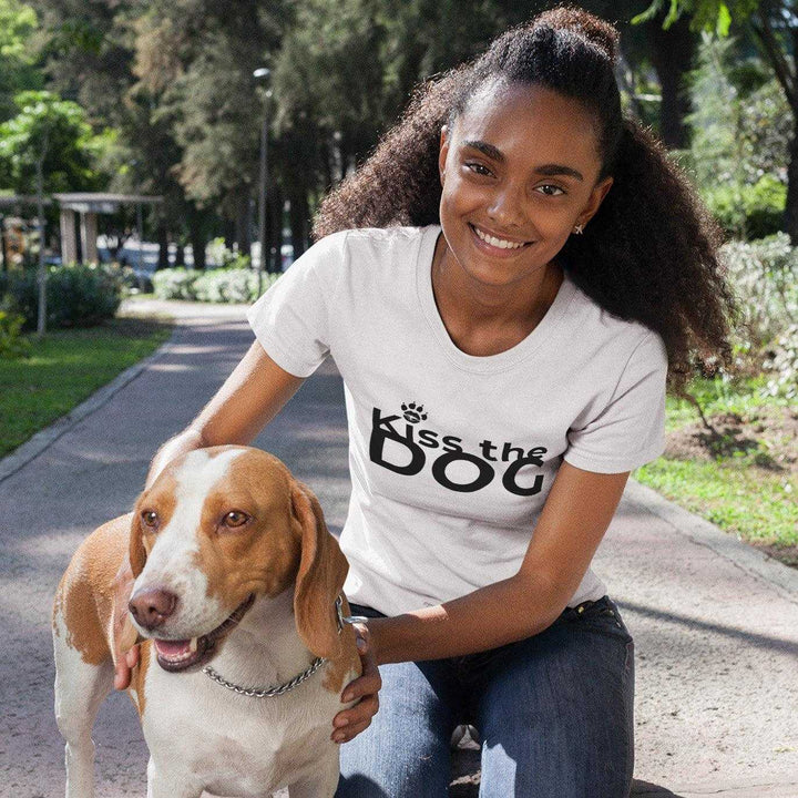 T-Shirt - "Kiss the Dog" Kussmund "i Punkt" mit Kralle