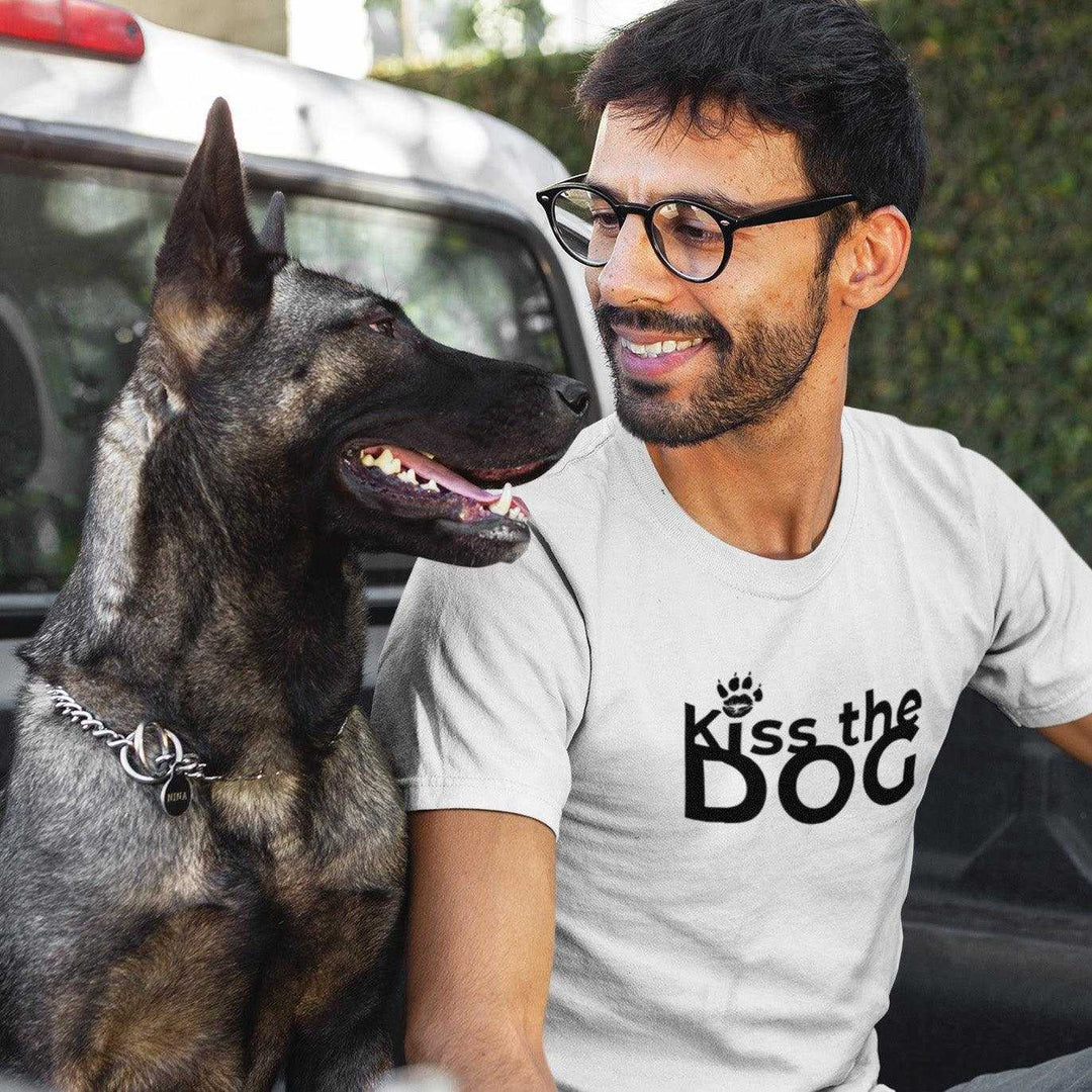 T-Shirt - "Kiss the Dog" Kussmund "i Punkt" mit Kralle