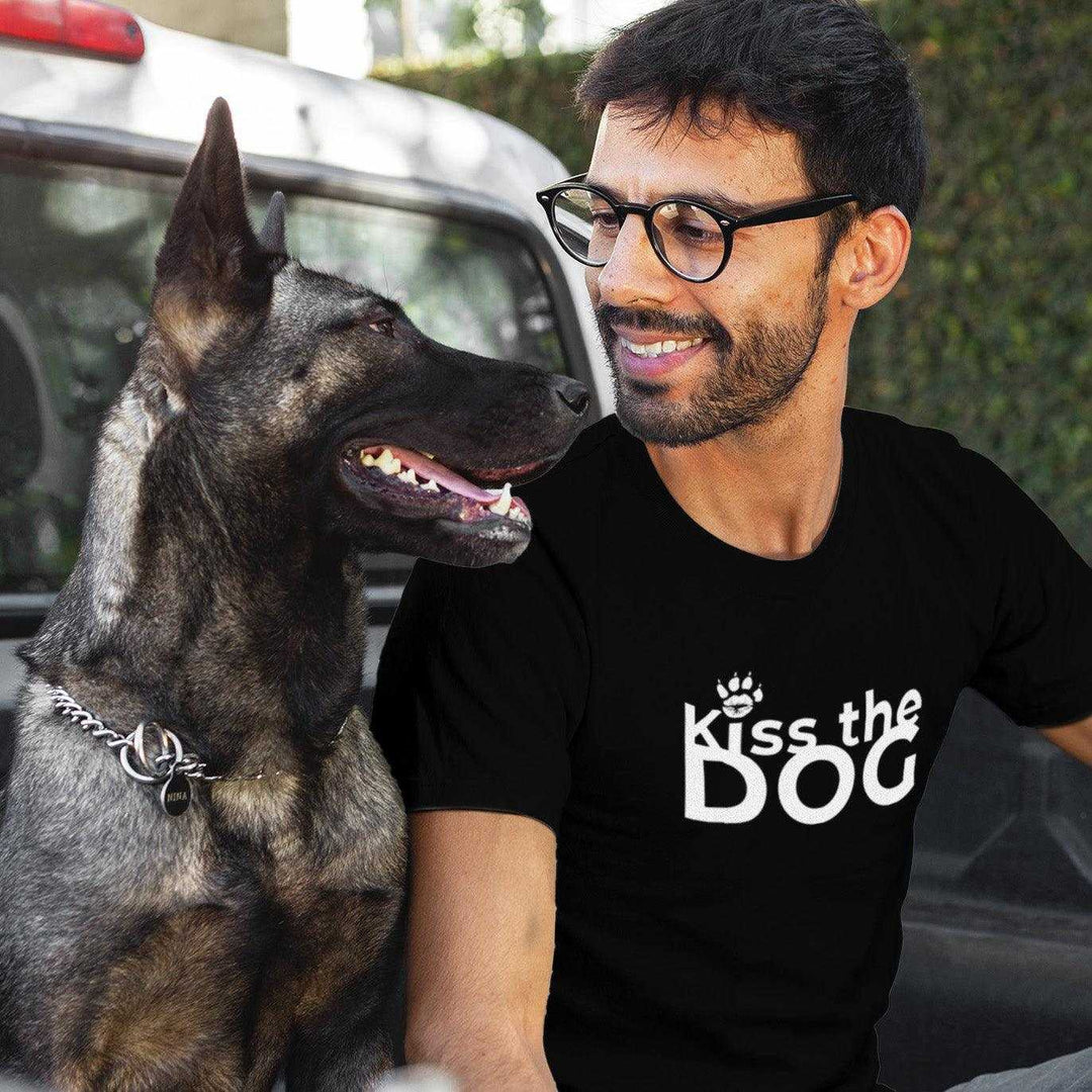 T-Shirt - "Kiss the Dog" Kussmund "i Punkt" mit Kralle